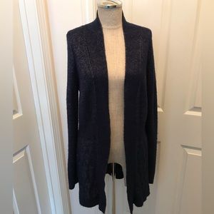 WHBM blue open front Cardigan
